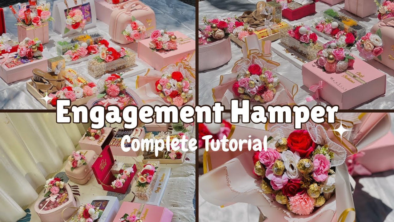 Engagement Hamper making🌷|Hamper tutorial malayalam✨|Engagement Hamper complete tutorial💞