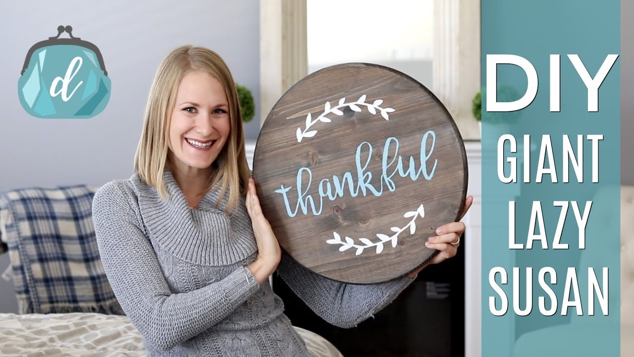 DIY GIANT LAZY SUSAN ❤️ Wood Pallet Art Farmhouse Style Decor