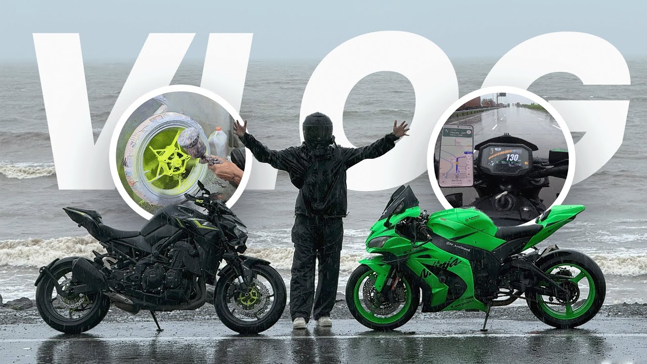 URAN BEACH RIDE IN MONSOON - VLOG 21