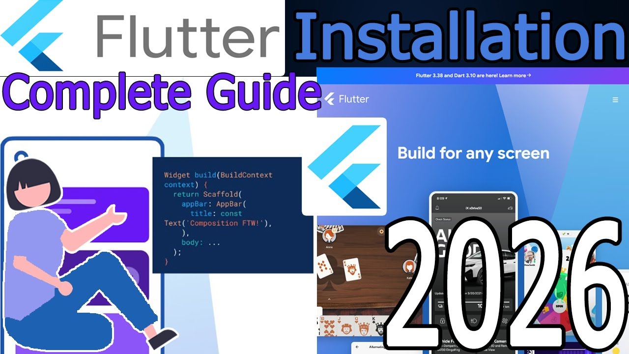 Как установить Flutter на Windows 10/11 [Обновление 2026 года] Полное руководство | Учебник по Fl...