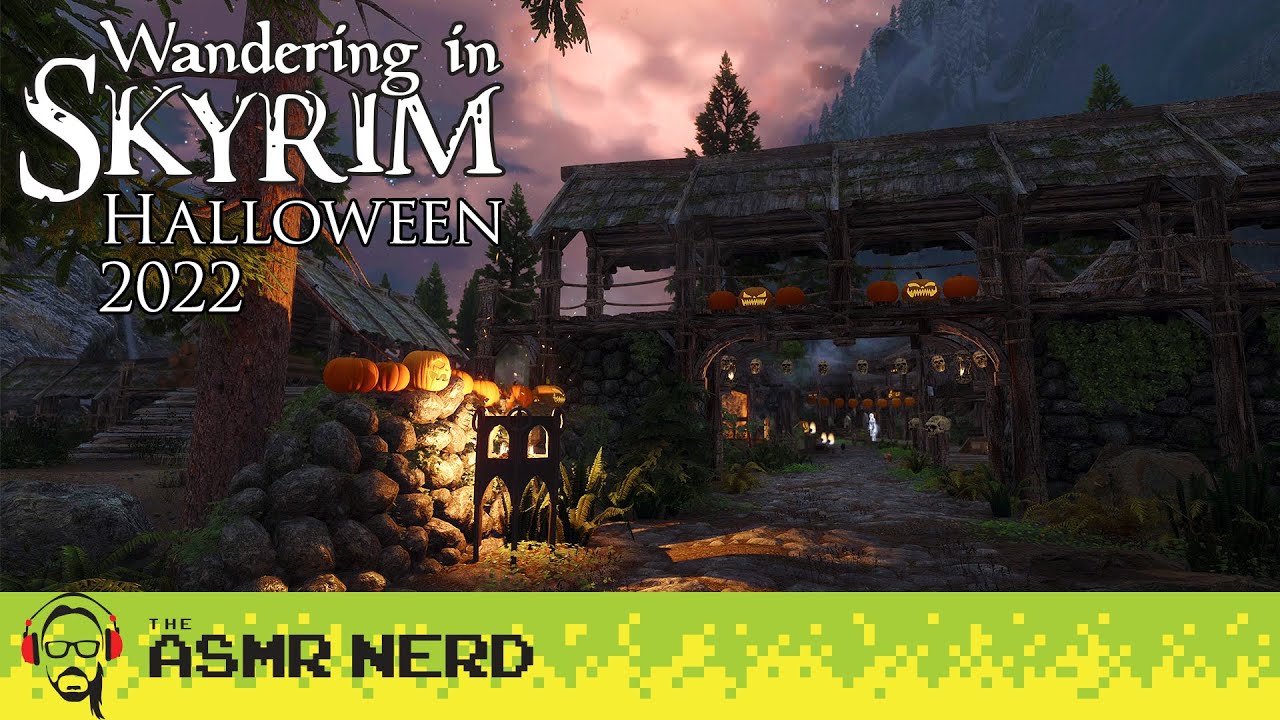 ASMR | Wandering in Skyrim Halloween 2022 🎃👻 (tingly whispering & relaxing sounds)