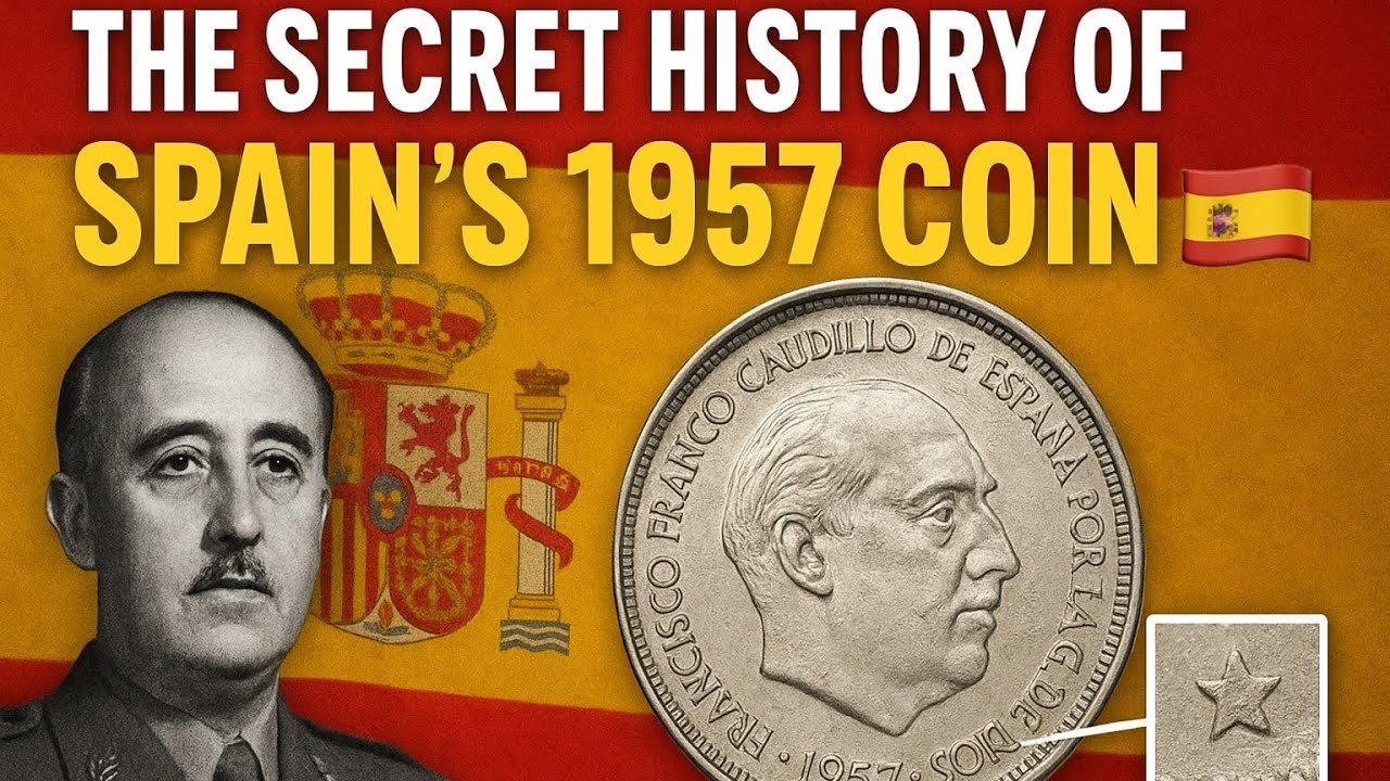 1957 Spain 25 Pesetas Coin — Rare Hidden Value & Secret History 🇪🇸💰#CoinHistory #SpanishCoins