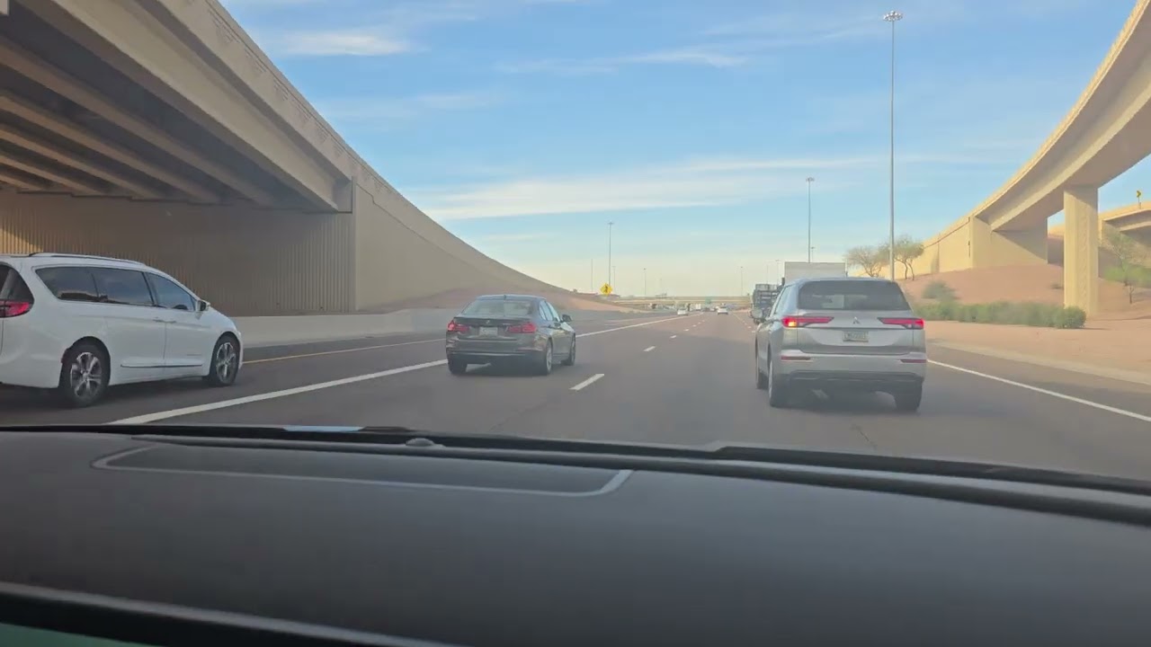 I-10 thru Phoenix, AZ during rush hour.   February 28, 2026