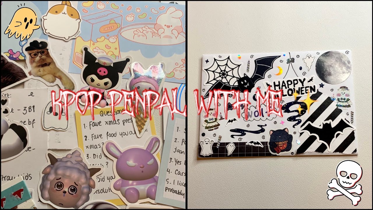 Kpop penpal with me | Halloween theme part 2 ✨