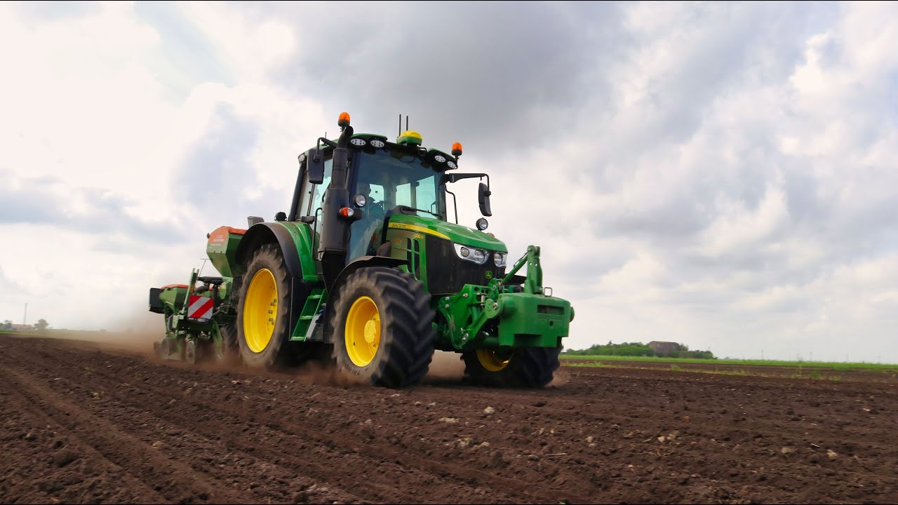 Semina Soia 2024 - John Deere 6120M+Amazone Precea 4500-2CC | by Ale 02