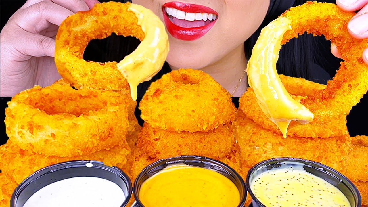 ASMR CRUNCHY ONION RINGS RED ROBIN *EXTREME CRUNCH* (MUKBANG) ASMR Phan