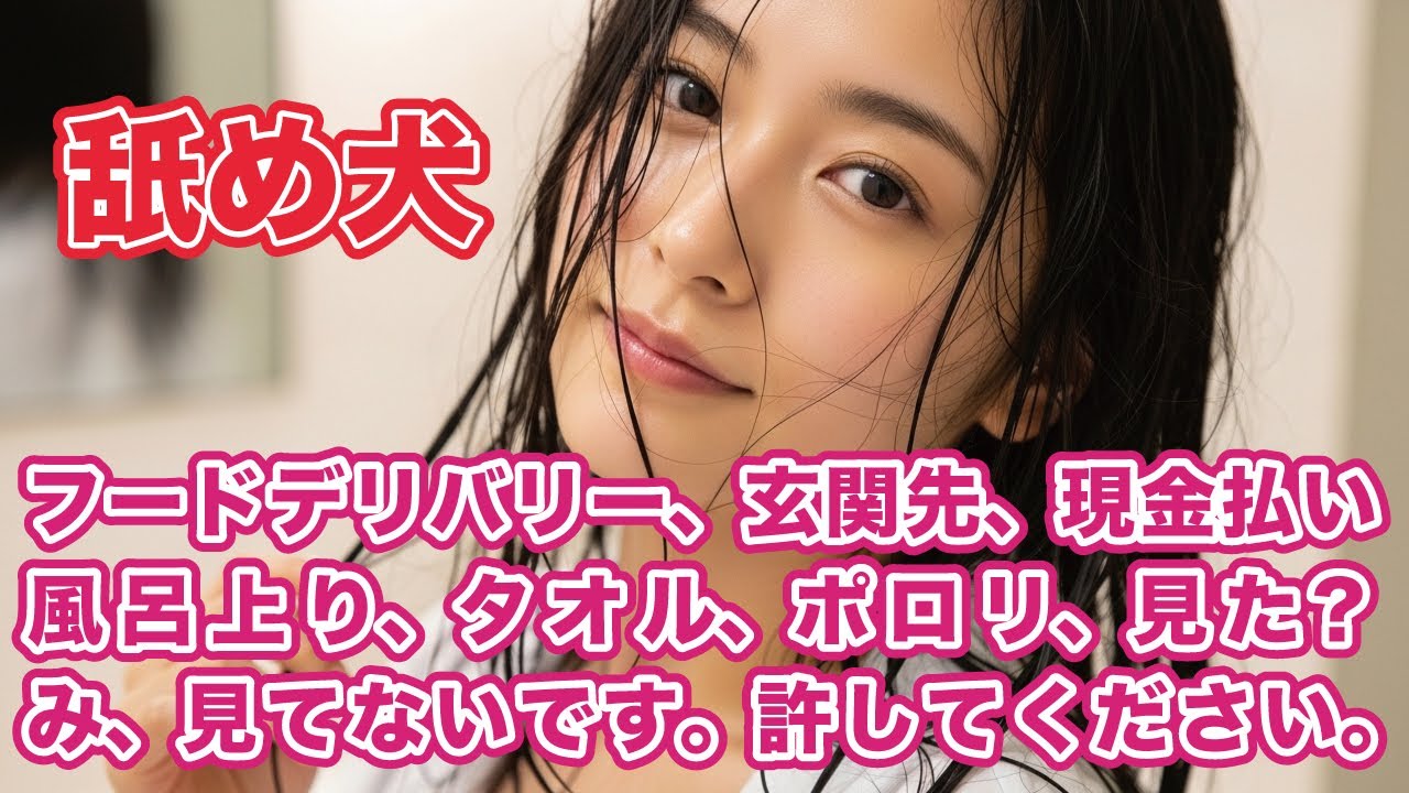『女性朗読』古びたアパートに響くチャイム──デリバリースタッフが見た“タオルがポロリ”の瞬間から始まる舐め犬との禁断の背徳関係