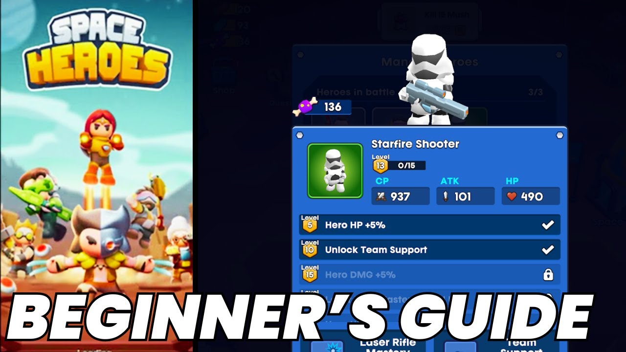 Space Heroes: Galactic RPG Gameplay After 1 Week & Beginner Guide