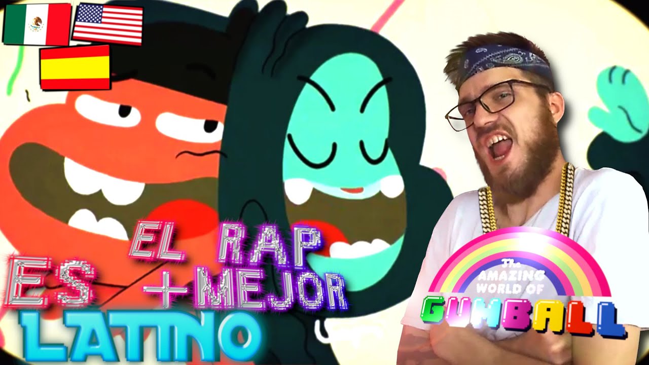 EL INCREIBLE RAP DE GUMBALL Y MI REACCION AL DOBLAJE ESPAÑOL LATINO ES GENIAL