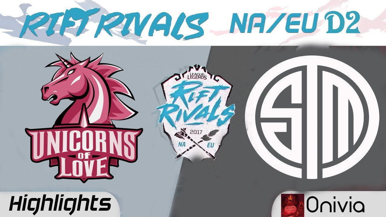 UOL vs TSM Highlights Rift Rivals EU & NA 2017 Unicorns of Love vs Team Solo Mid by Onivia