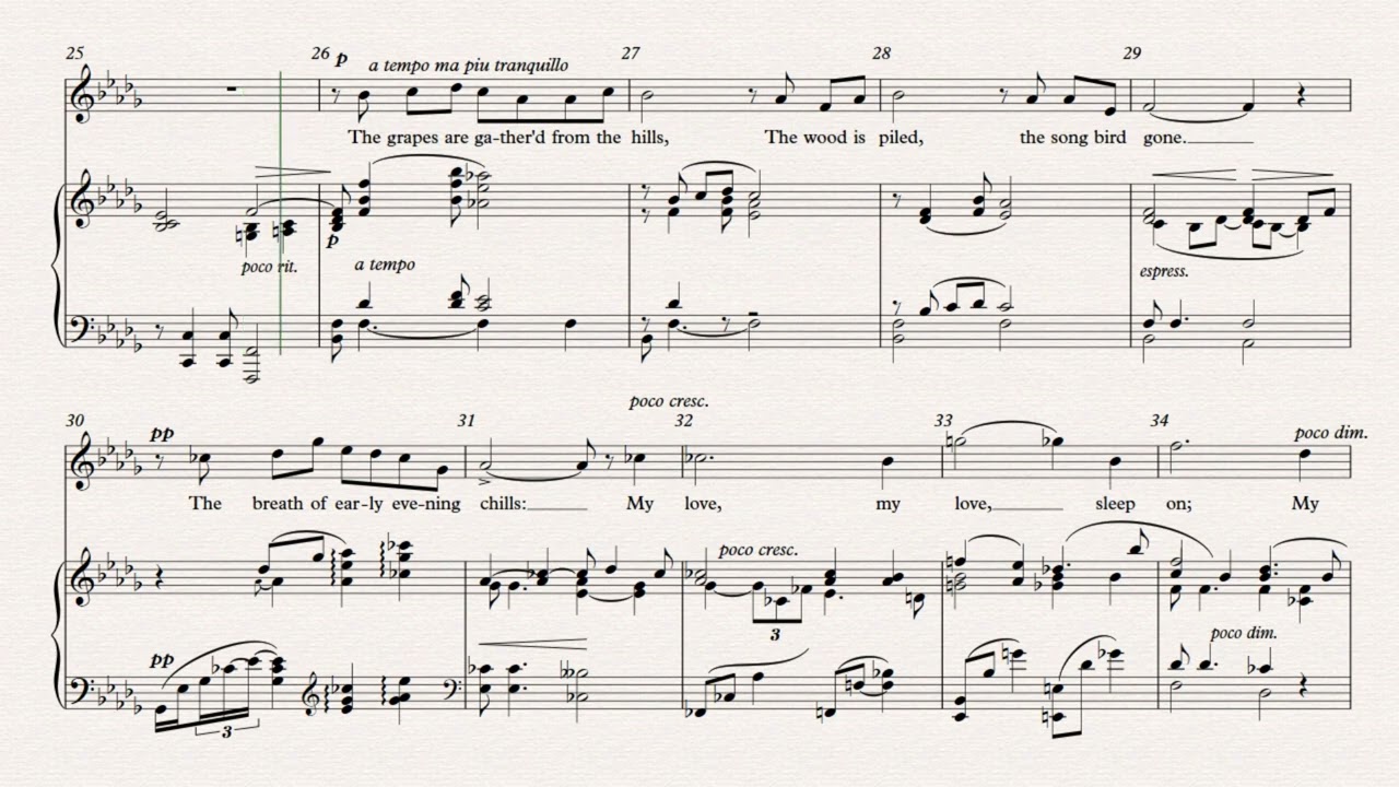 AUTUMN EVENING - Quilter, High Treble Rehearsal Track