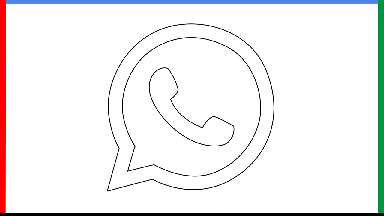 How to draw WhatsApp Logo step by step for beginners