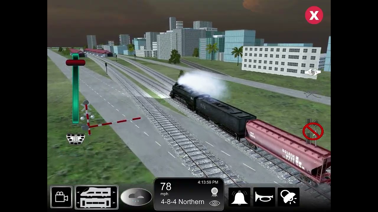 Northern Railway Steam Locomotive No. 808 leading on CCR Railway Line in California | TAR Gameplay 1
