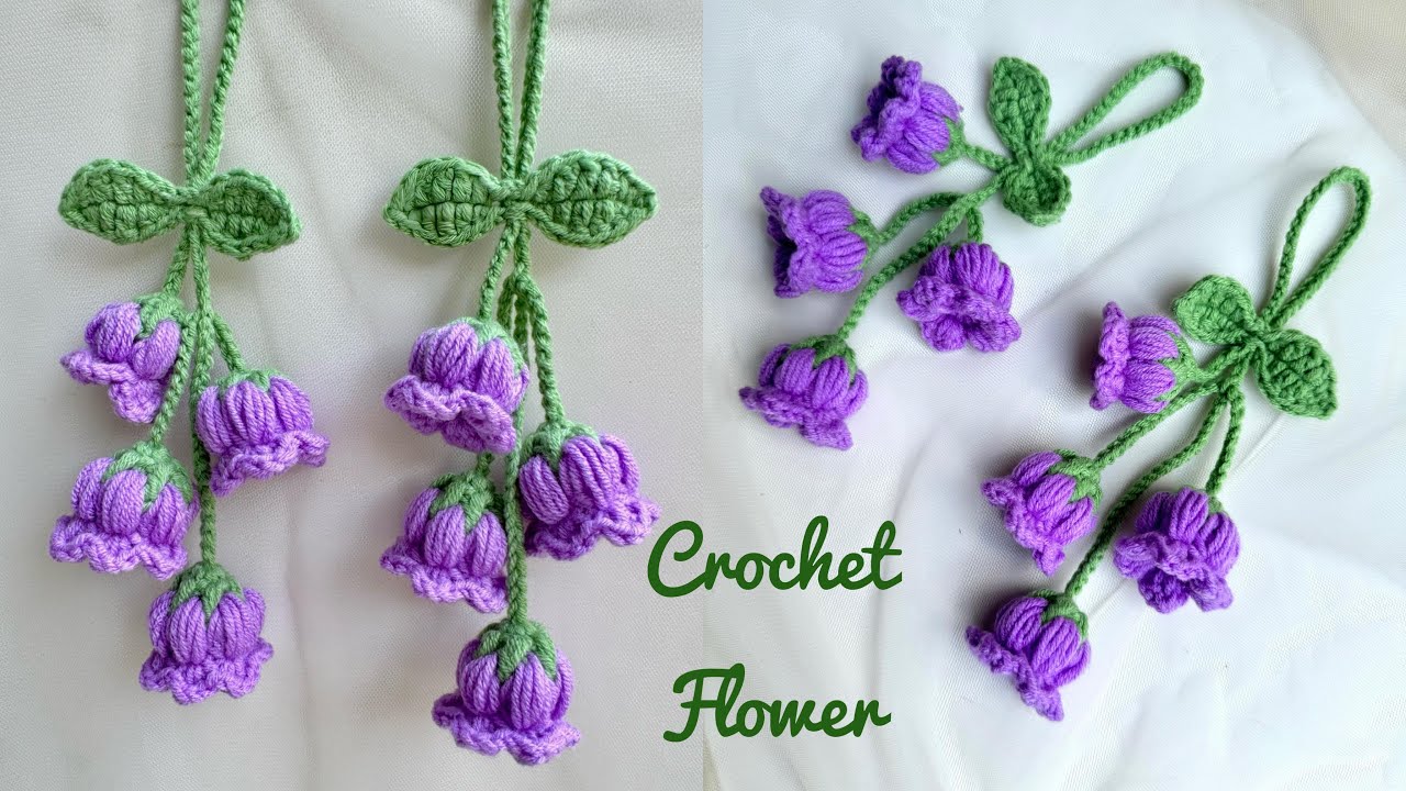 #232 Crochet Lily Of The Valley | Hướng Dẫn Móc Khóa Hoa Linh Lan, Hoa Chuông | Dương Liễu Handmade