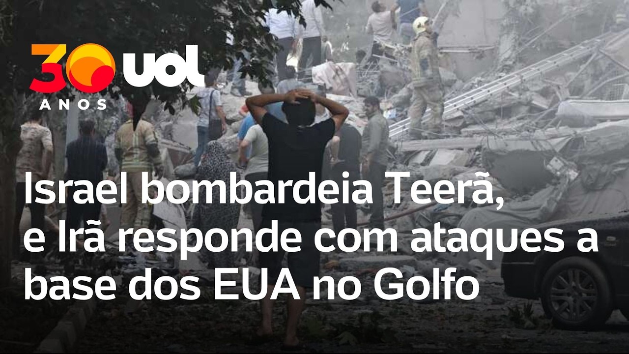 Israel bombardeia Teerã em 'larga escala', e Irã responde com ataques a base dos EUA no Golfo