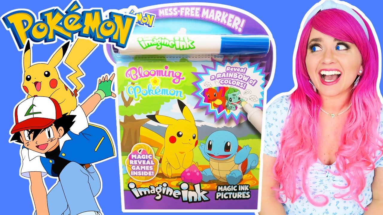 Coloring Pokémon Imagine Ink Coloring Book | Pikachu & Friends Magic Ink Activity & Game Book