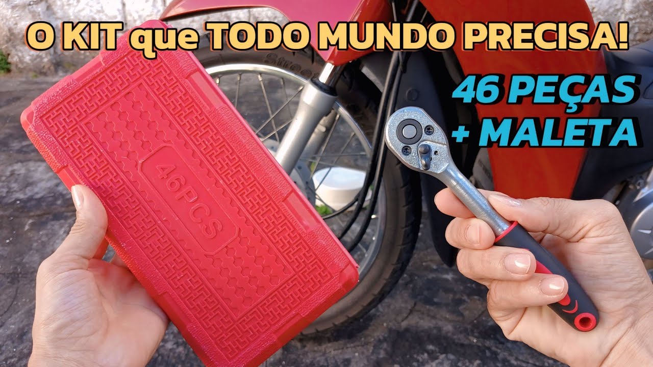 O KIT DE FERRAMENTAS MAIS COMPLETO QUE JÁ VI! 🔧 46 Peças com Maleta – ESSENCIAL na Sua Casa! 