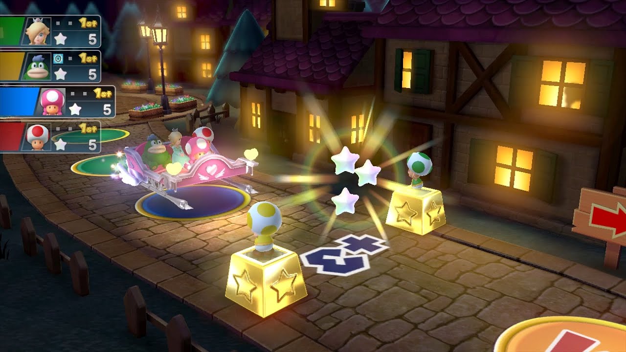Mario Party 10 Mario Party #612 Toadette vs Toad vs Rosalina vs Spike Haunted Trail Master