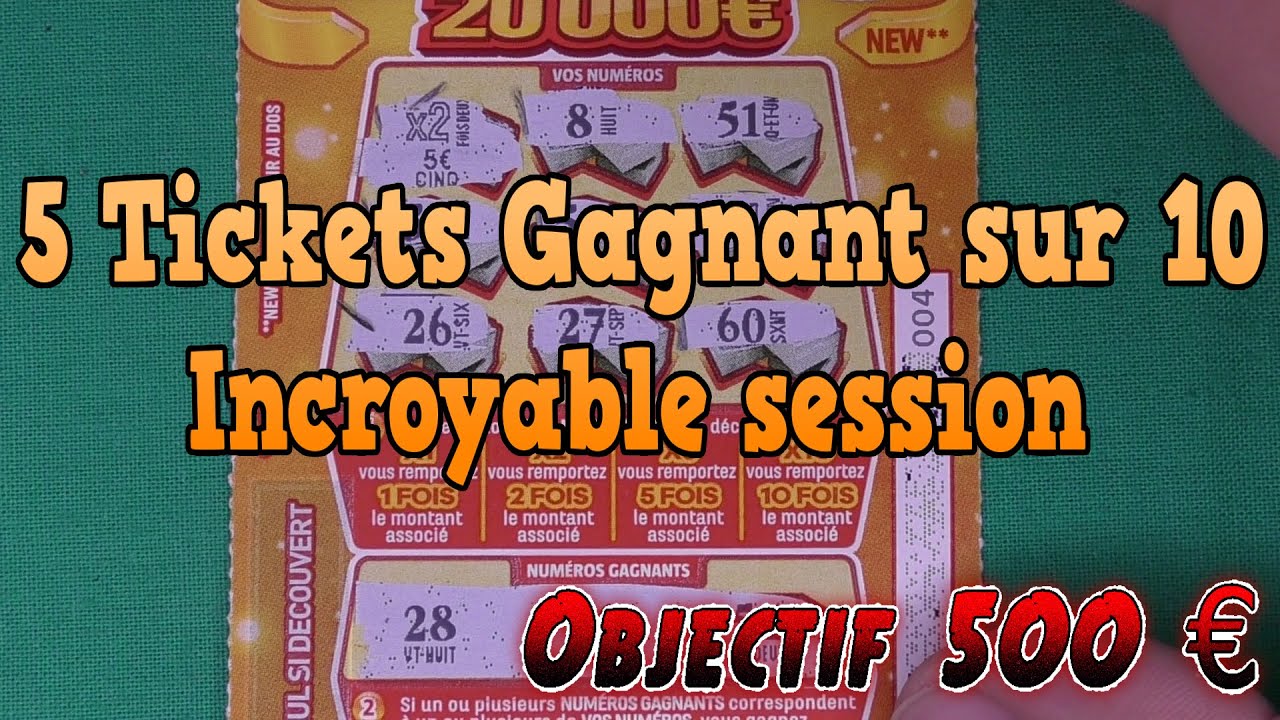 👉GRATTAGE FDJ = OBJECTIF 500 € X10