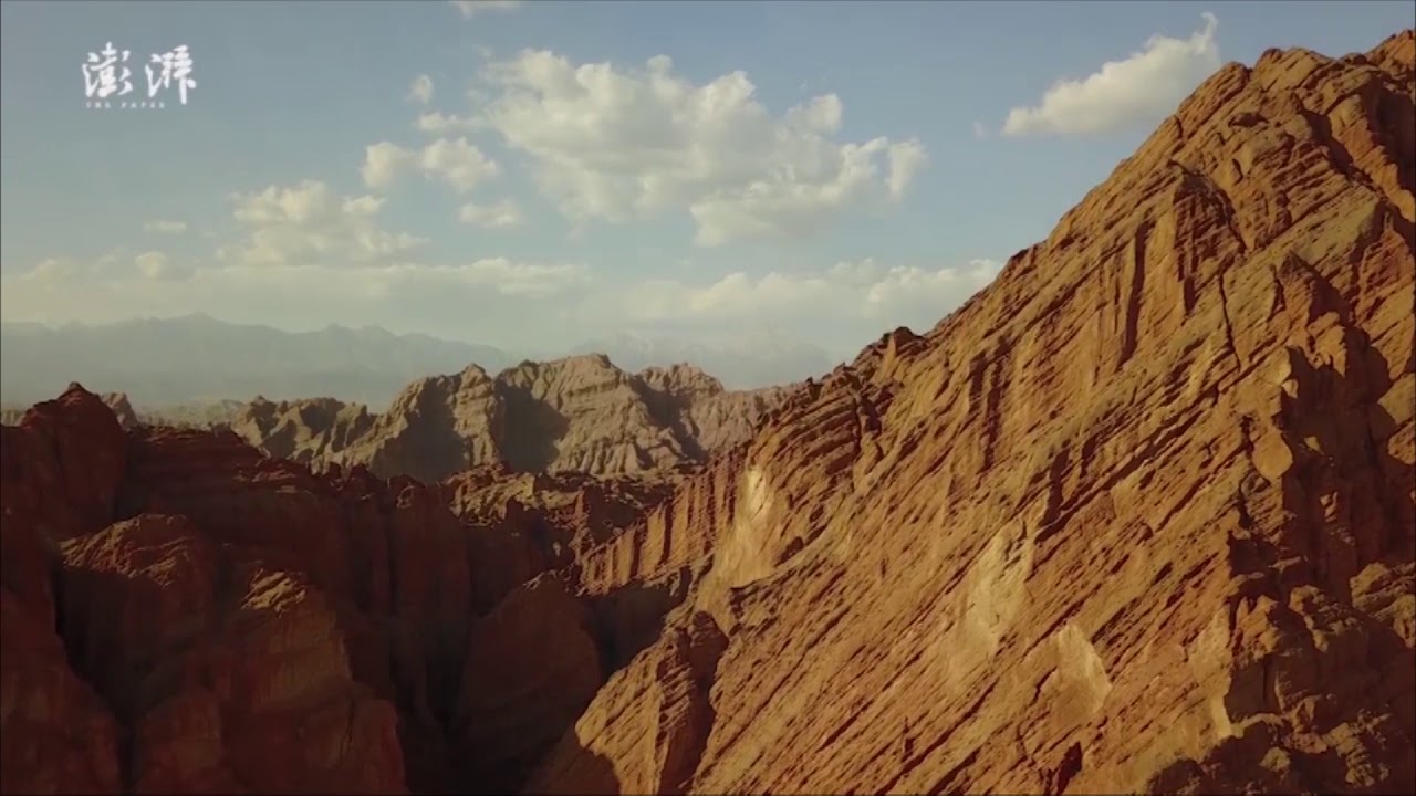 Watch aerial video taken above China&rsquo;s Kuqa grand canyon geopark