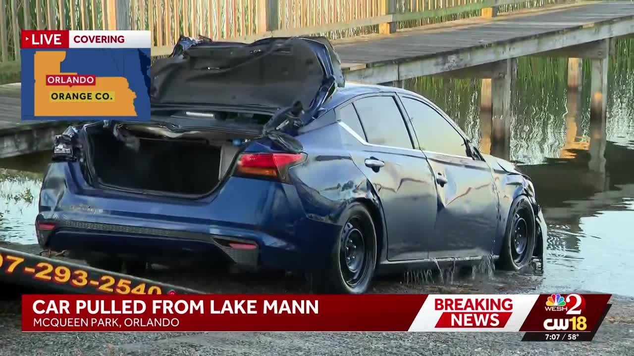 WATCH: Submerged vehicle pulled from lake in Orlando