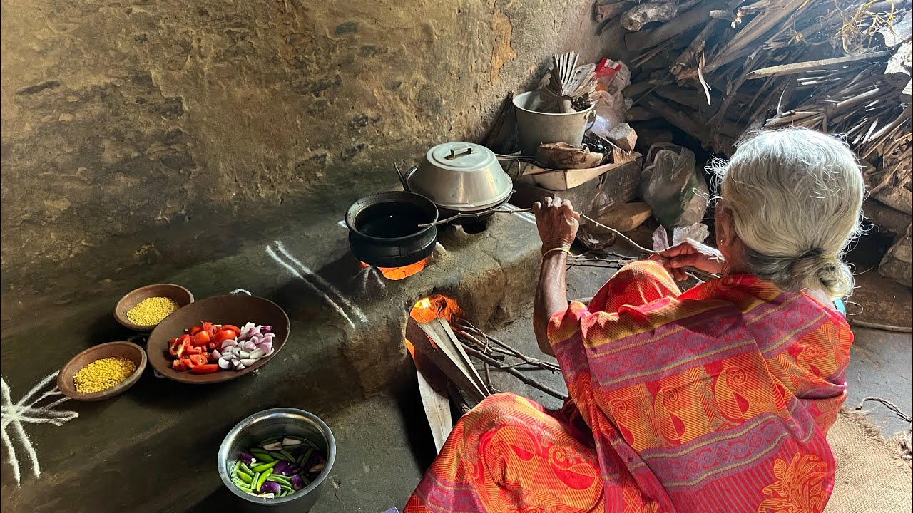 Village family Breakfast // Idli & Sambar with village style // Traditional-life// Village house