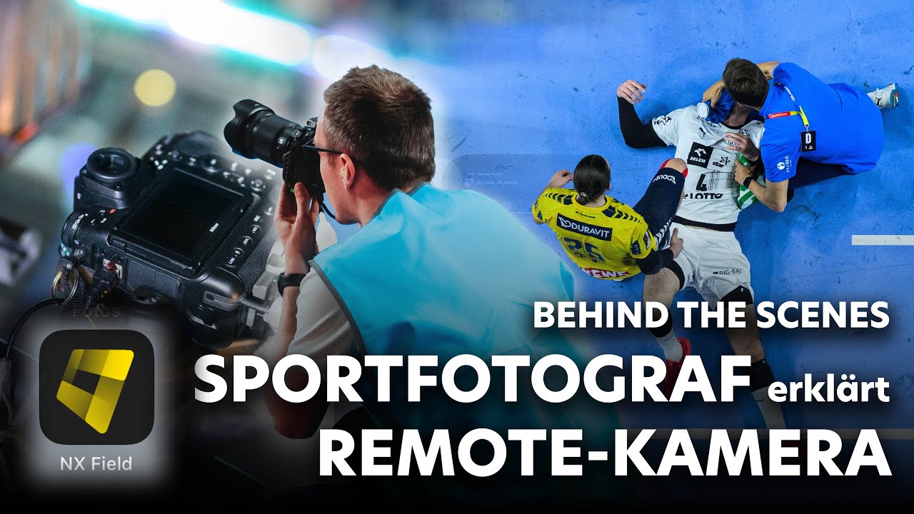 Behind The Scenes - Sportfotograf Lukas Schulze mit Remote-Kamera beim Handball