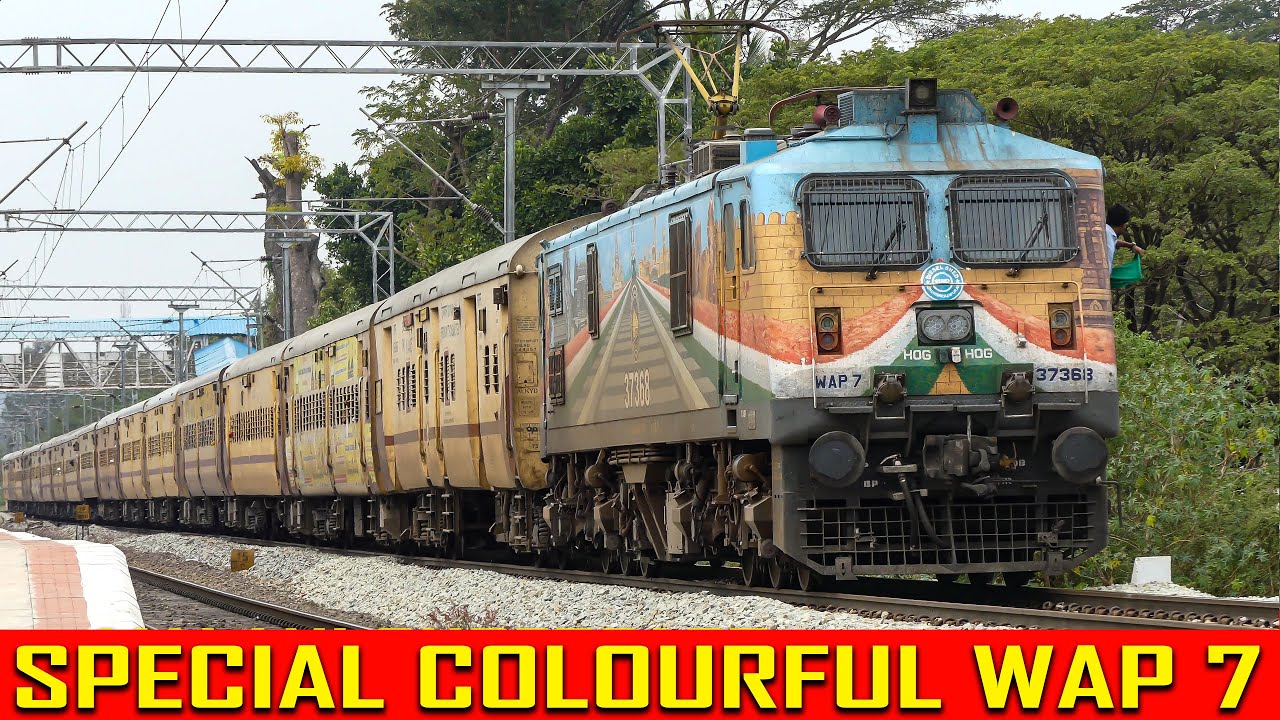 SPECIAL COLOURFUL WAP 7 Departs | Indian Railways