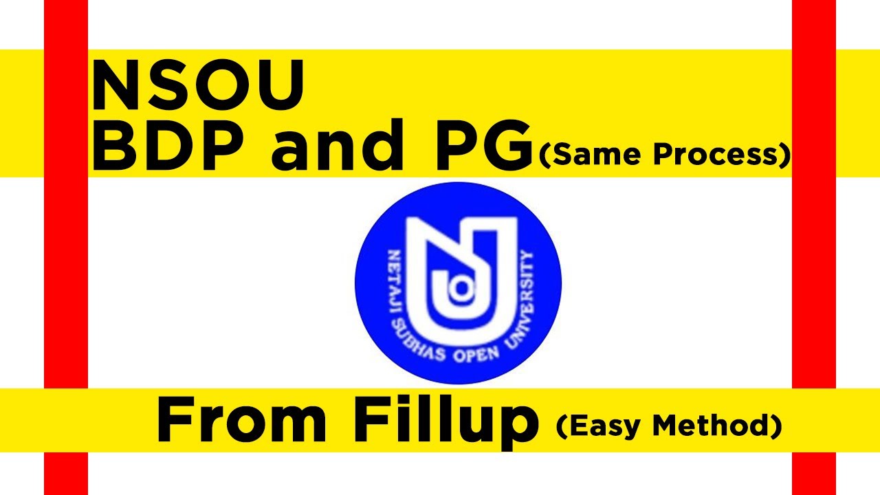 NSOU Exam form fill up | Netaji open university BDP | 2021