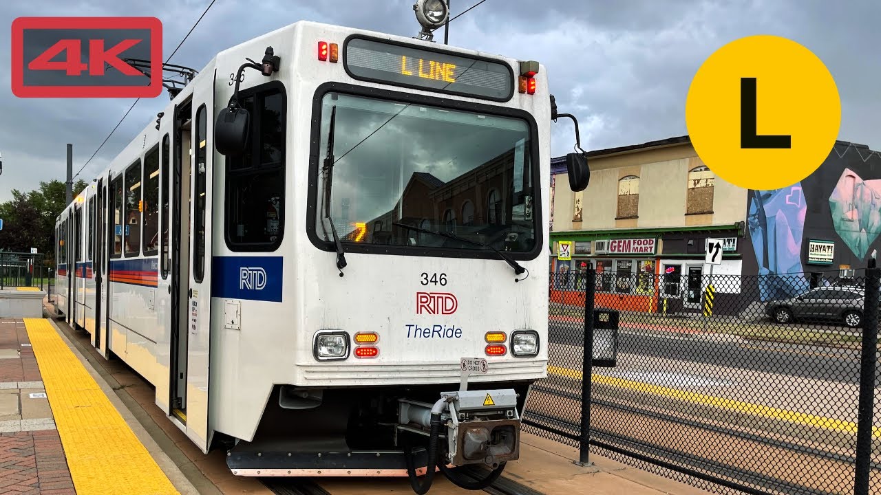 Riding Denver RTD Rail L Line, Curtis Park to Downtown Denver, 4K Train Ride