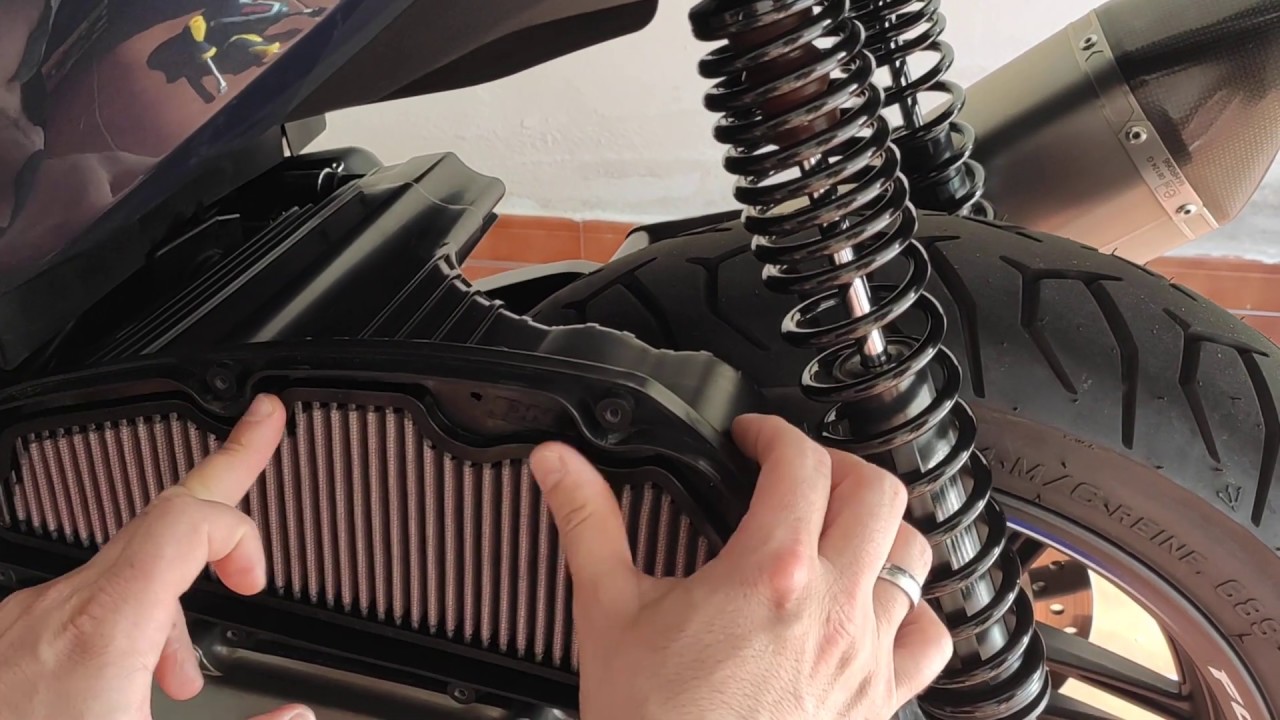 Montaje e impresiones de Filtro Aire DNA, Honda Forza 300.