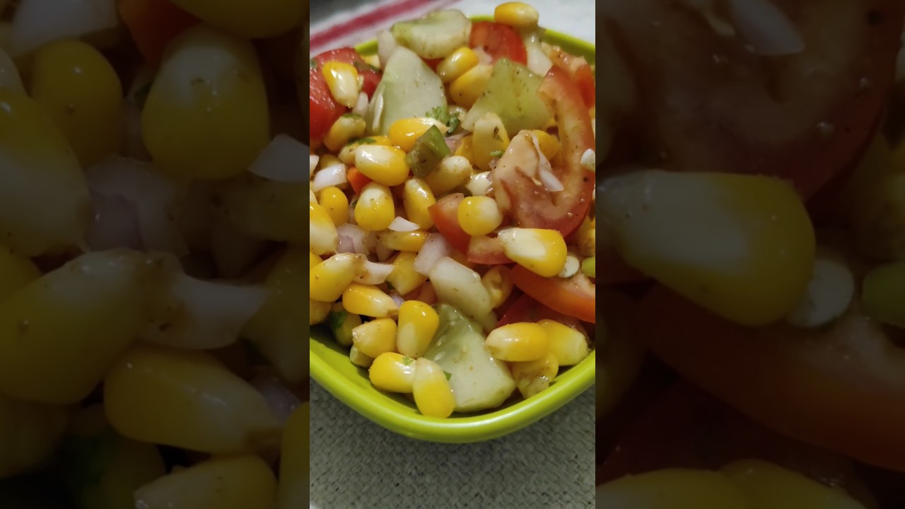 Sweet Corn Salad 😋 #shorts #corn #chaat #salad #healthy #recipe #simple #easy #viral #trending