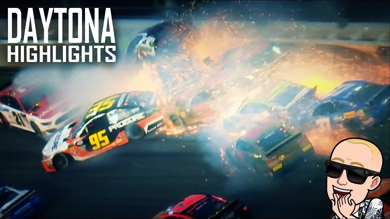 Daytona 500 Crash Highlights - 2019