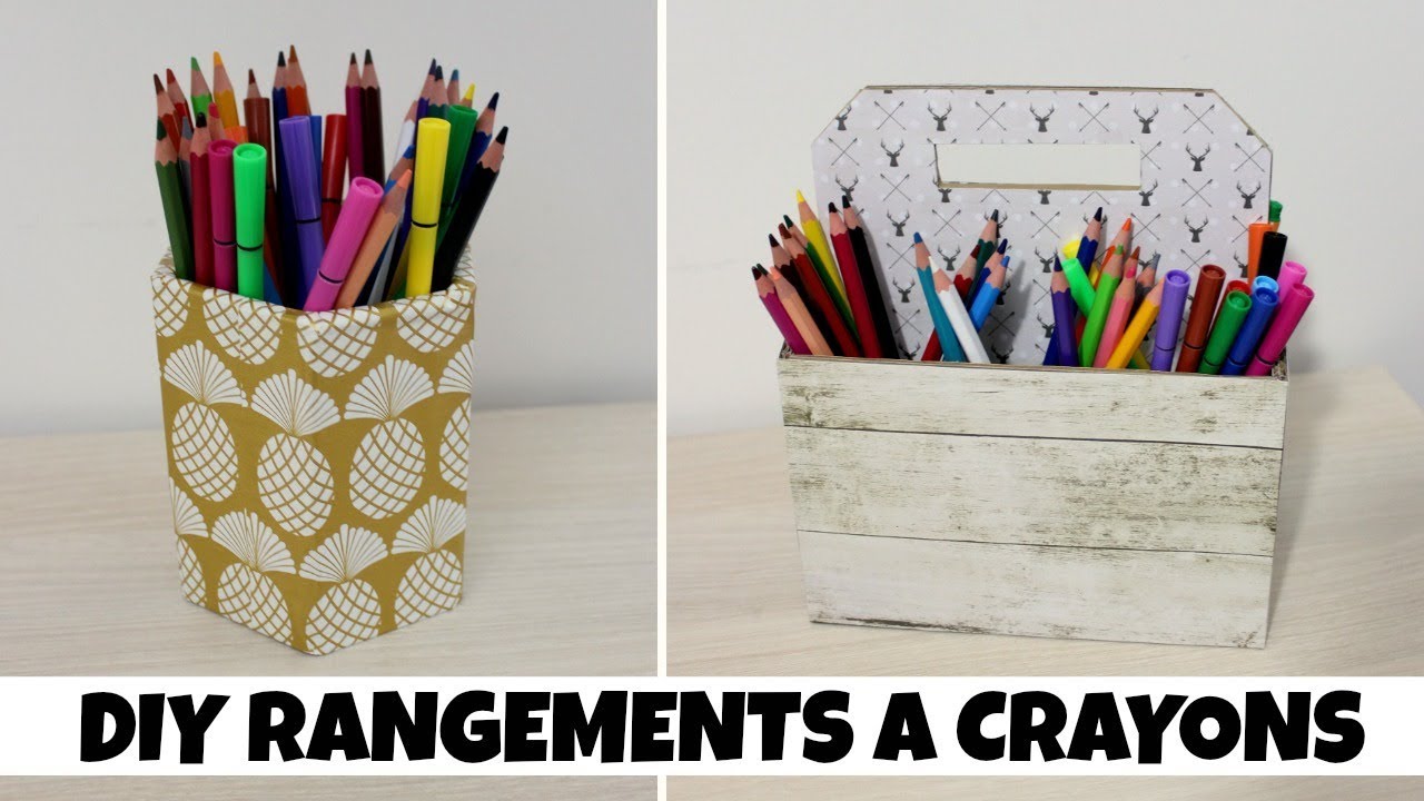 DIY 2 rangements pour vos crayons en carton