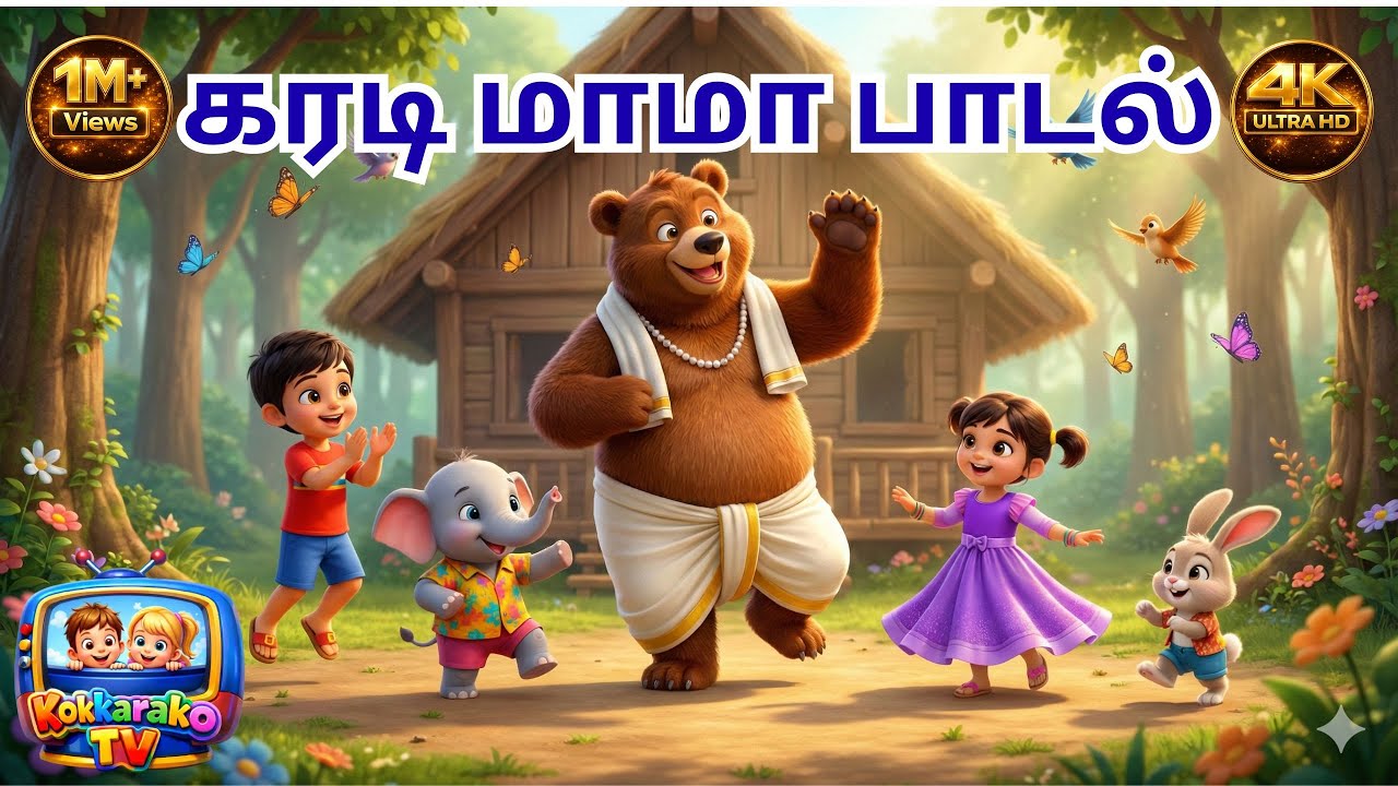 கரடி மாமா பாடல் | Karadi Mama Padal | Tamil Kids Rhymes | Kokkarako TV