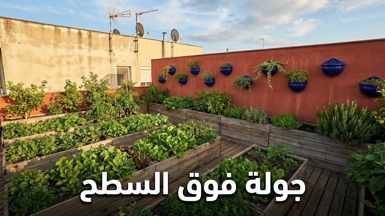 جولة فوق السطح 🌿 كيف حولت السطح لجنة خضراء | زراعة منزلية سهلة