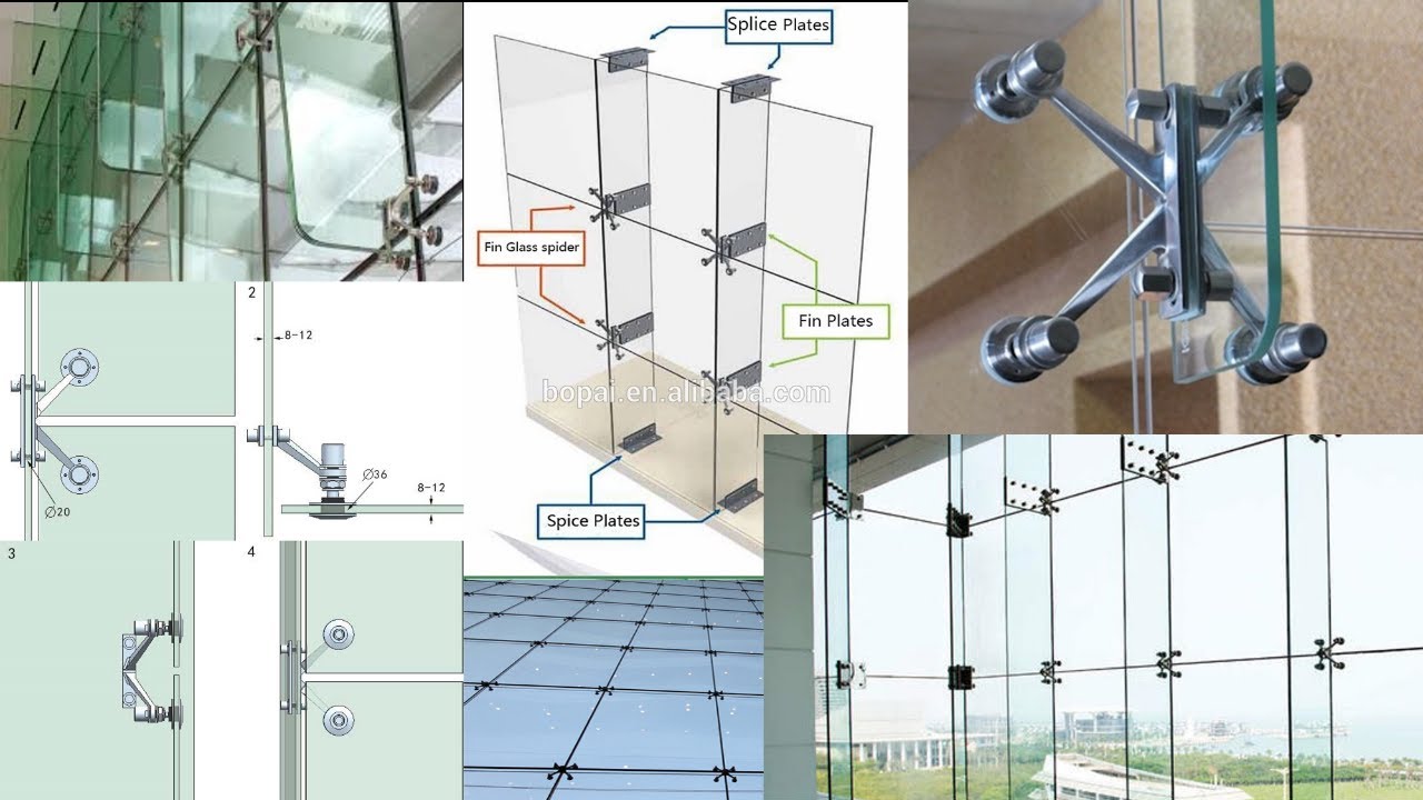 Spider glass fitting - on-site