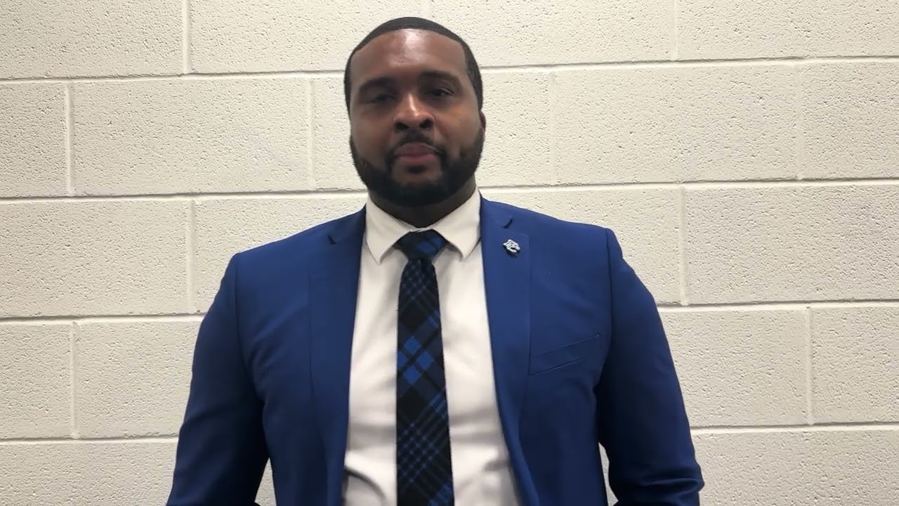 Presbyterian Coach Quinton Ferrell after the game at High Point. 