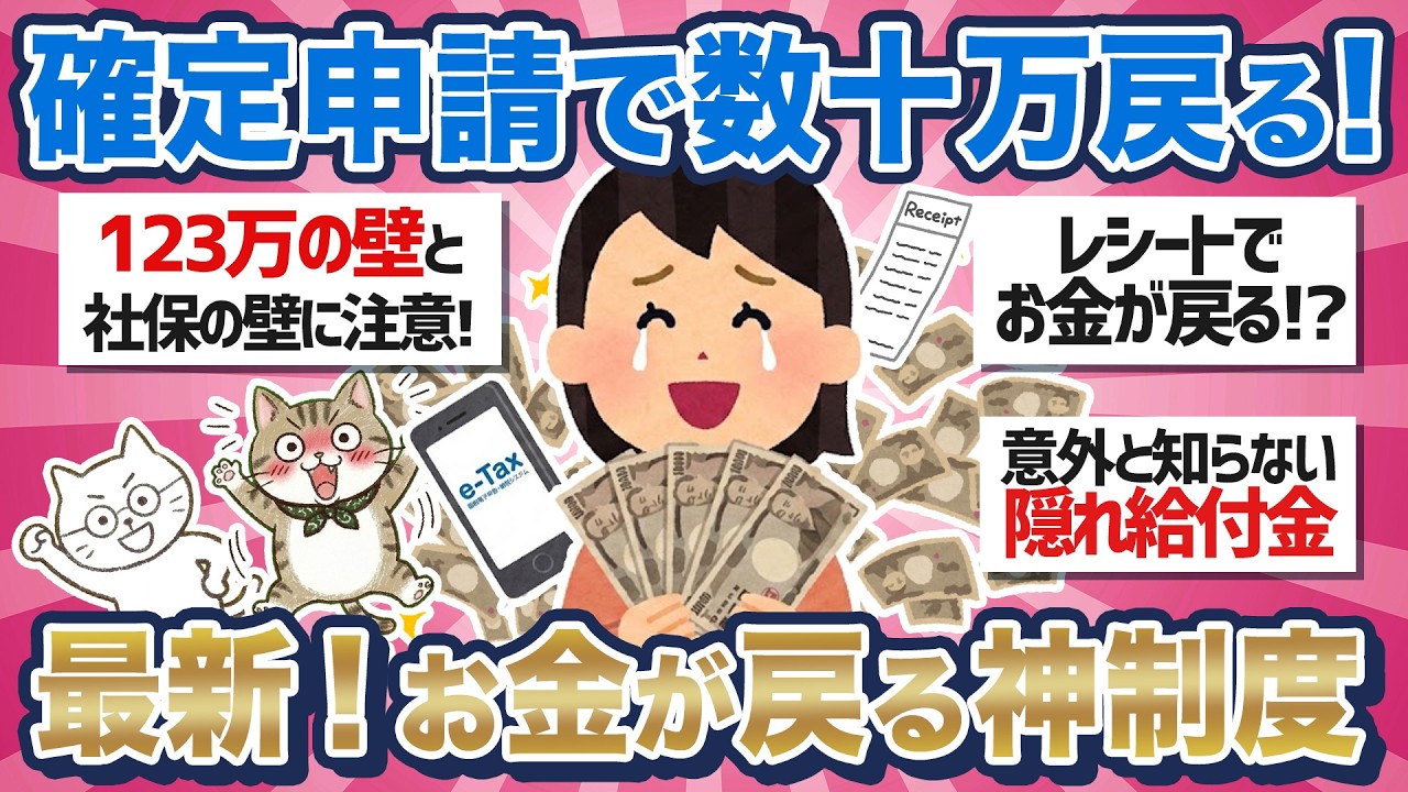 【2026最新】知らないと年間20万損する？ 最強の還付金・助成金まとめ【ガルちゃん有益】