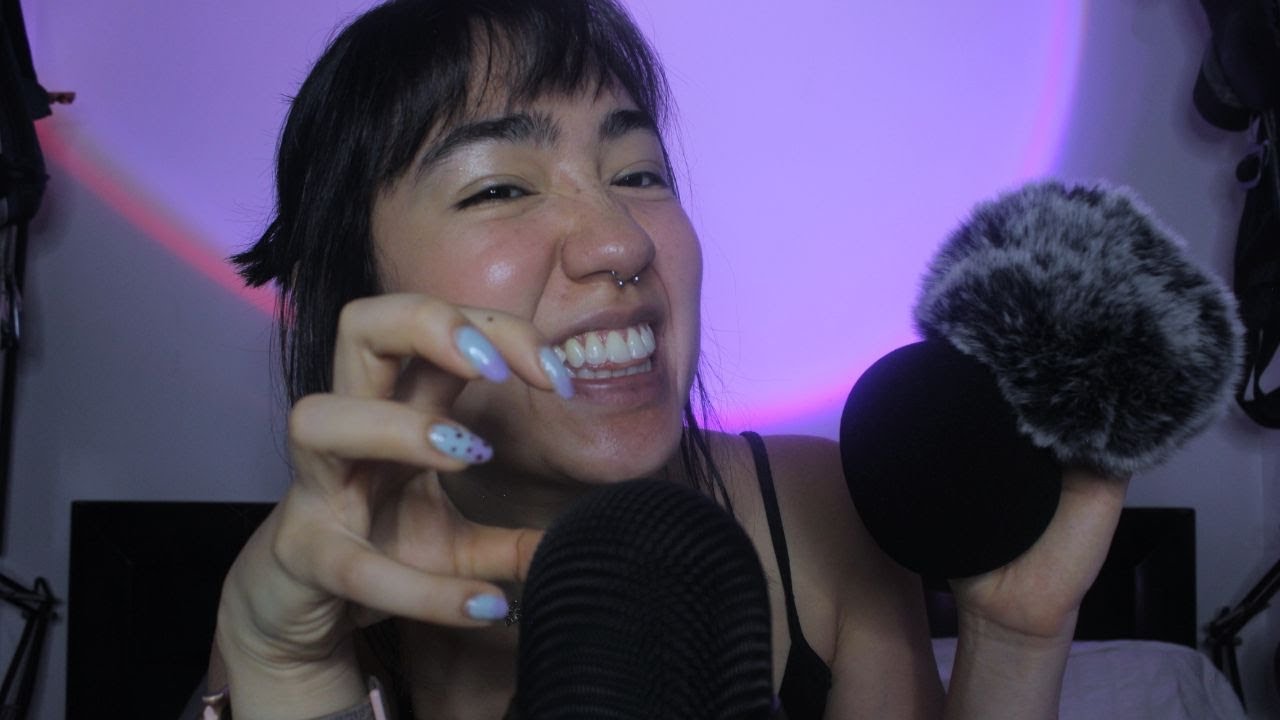 ASMR mais DEVAGAR? | ARRANHANDO o Microfone (mas são 3 versões diferentes: UNHA, ESPUMA e CAFUNÉ)