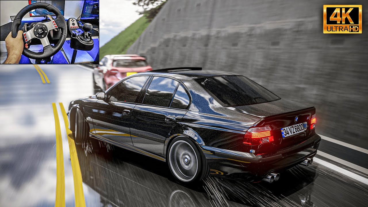 Дрифтинг под дождём на BMW m5 e39 — Assetto Corsa
