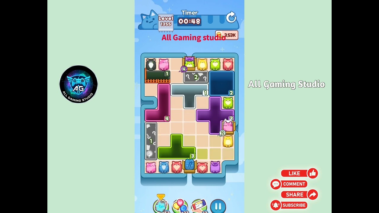 Drop the cat level 1355 walkthrough solution 