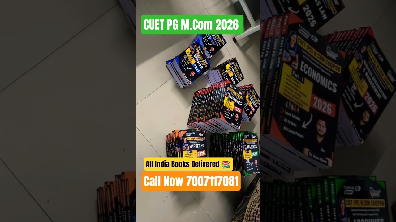 CUET PG M.Com 2026 Books 📚 All India delivered