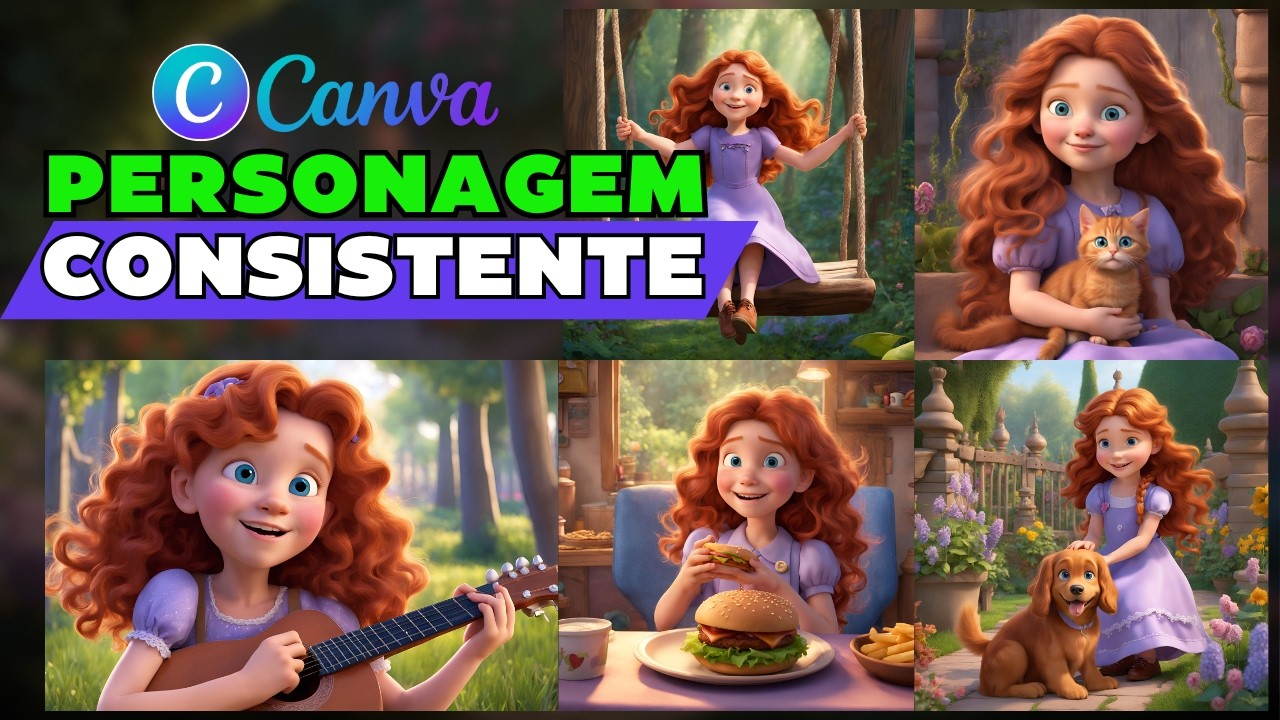🔥🔥 [APRENDA AGORA] Como criar um personagem consistente com POSES  diferentes com IA do CANVA.
