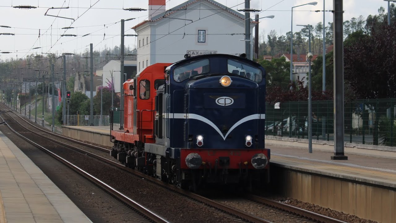 CP (1455 + 1557) e Medway (1904) em Caxarias