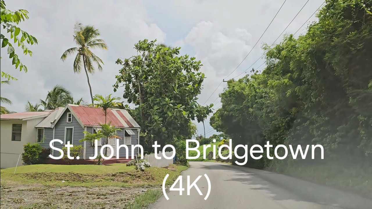Driving in Barbados - St. John to Bridgetown (4K)