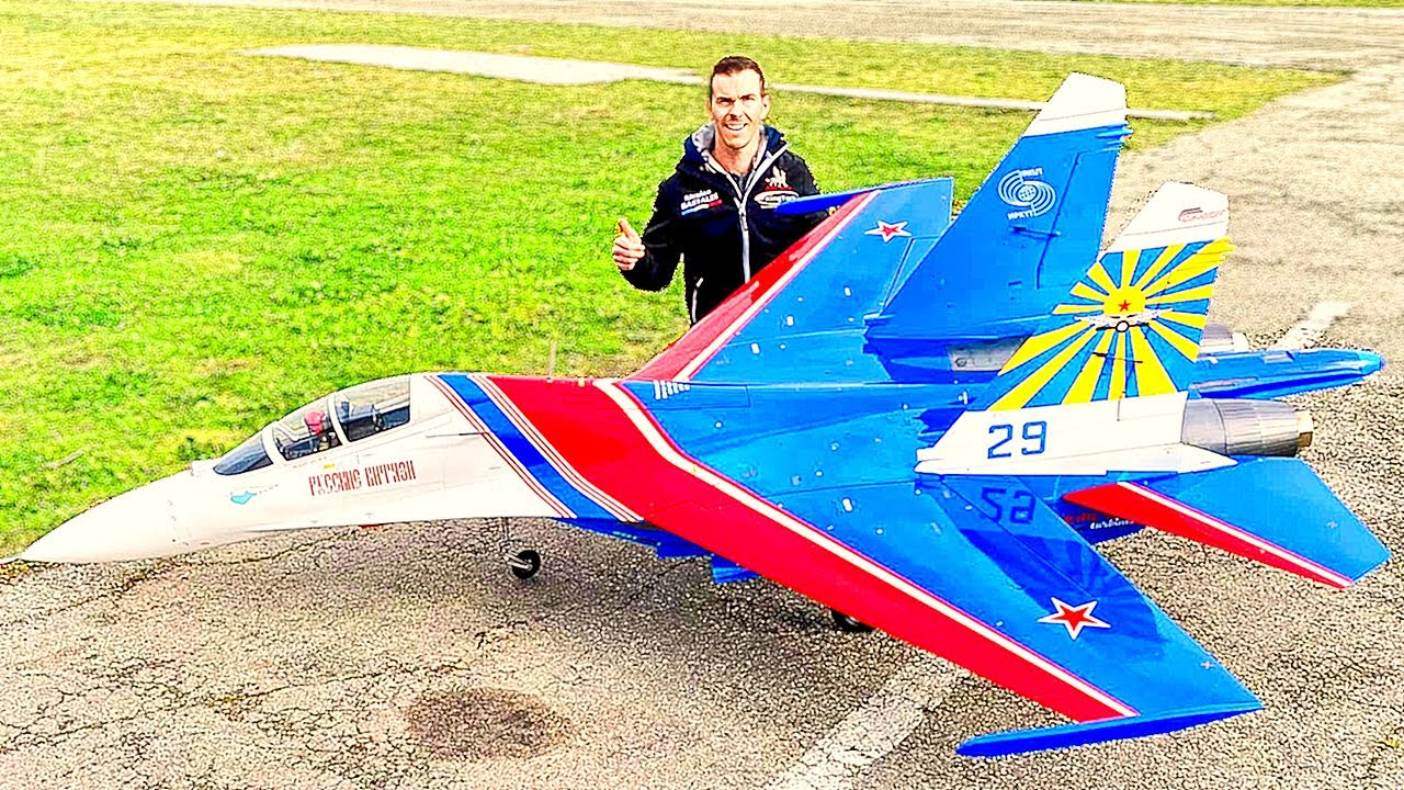 AMAZING HUGE SU-27 RC TURBINE JET!! VECTOR THRUST DEMONSTRATION FLIGHT
