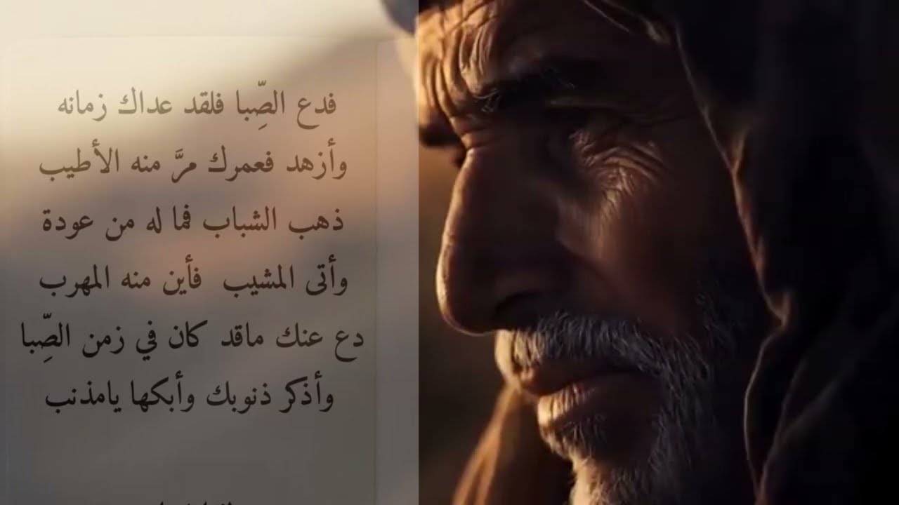 قصيدة دع الصبا للشاعر العباسي: صالح بن عبد القدوس إلقاء محمد السيد درويش