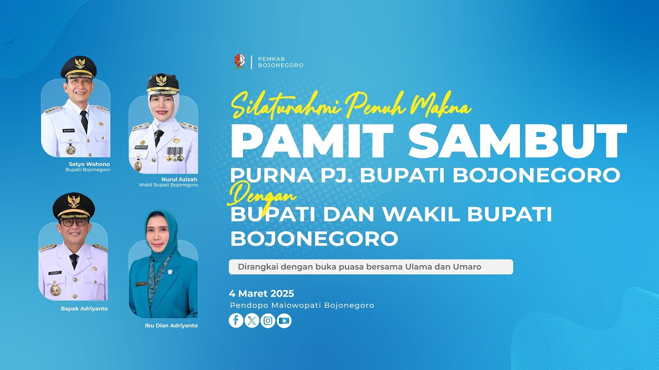 🔴[LIVE] PAMIT SAMBUT PJ. BUPATI BOJONEGORO DENGAN BUPATI DAN WAKIL BUPATI BOJONEGORO I TH 2025