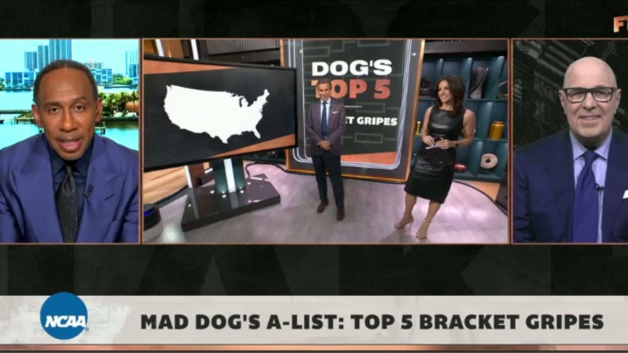 FIRST TAKE | Stephen A. take down Mad Dog's A-List: Top 5 Bracket Gripes #1. Houston #2. Arkansas...